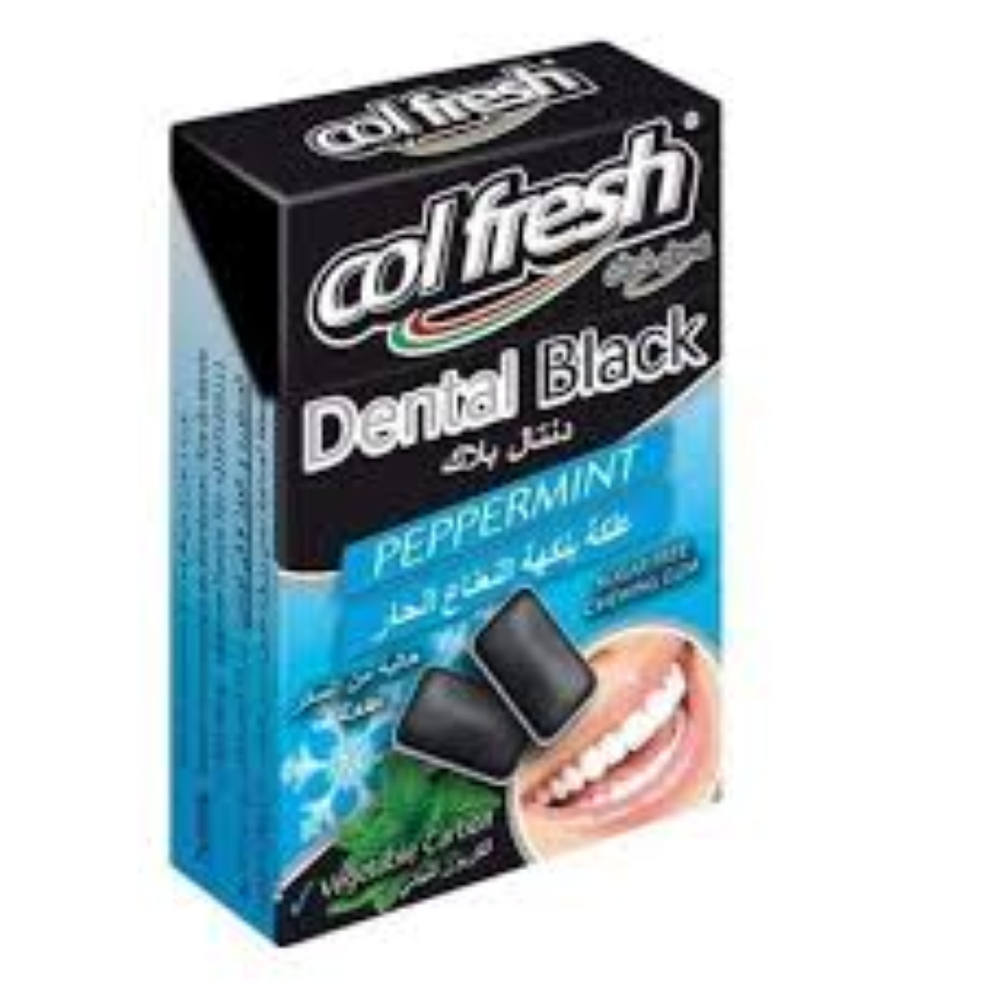 COLFRESH GUM DENTAL BLACK PEPPERMINT 21G